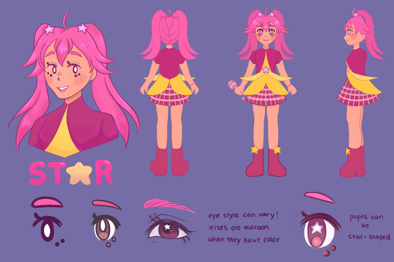 character reference sheet - star